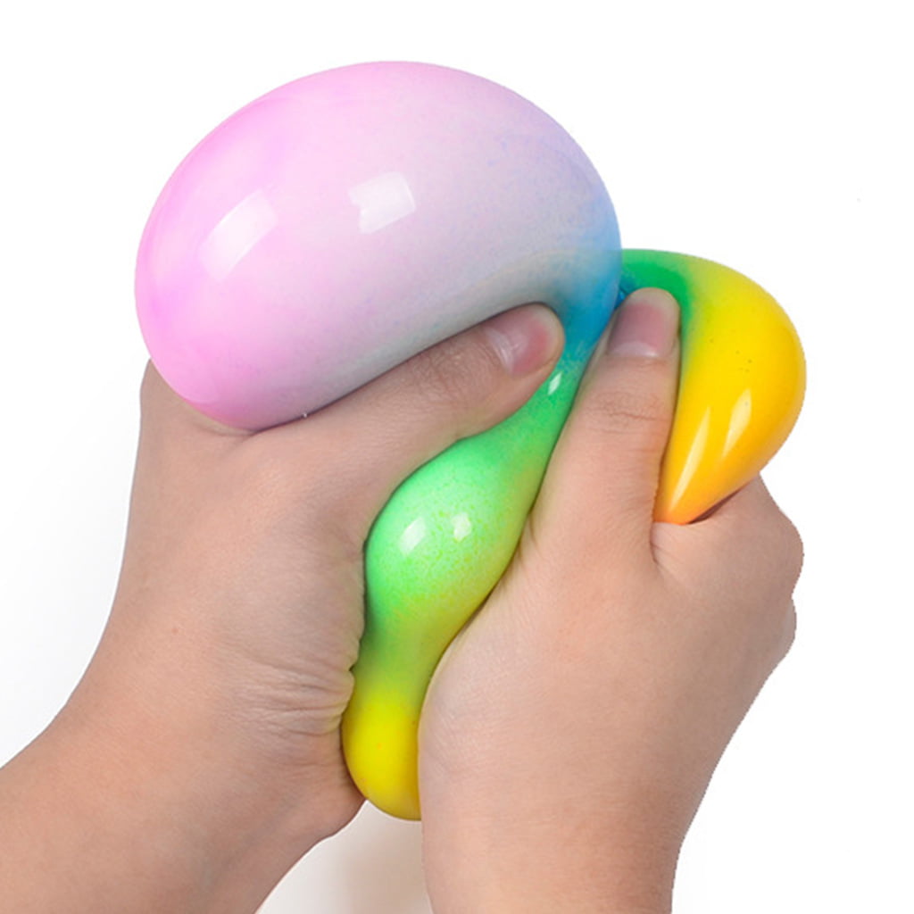 Details about   1PCS Sensory Relief Pressure Ball Toy Autism Vent Rainbow Ball Color B1Y2 