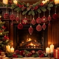 thumbnail image 6 of 24-Pack Velvet Christmas Tree Decorations Set - Shatterproof Christmas Balls Ornaments, Flocked Hanging Decor for Xmas Tree Wreath & Holiday, 3.15", 6 of 9