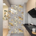 thumbnail image 2 of 10pcs Style Golden Marble Pattern Tiles Sticker Kitchen Backsplash Oil-Proof Cupboard Waterproof Art Wall Decals, 2 of 7