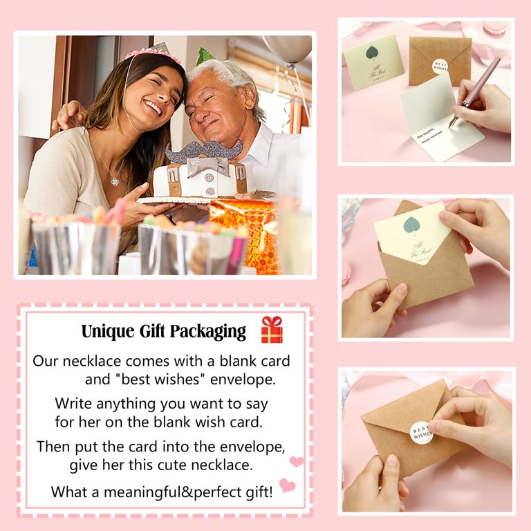 To My Daughter Heart Necklace Pendant,Daughter Necklace Graduation