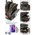 thumbnail image 3 of Gustave Women Mini Crossbody Bag Cell Phone Pouch Purse Printing Shoulder Handbag Wallet with Adjustable Strap, Blue Flower, 3 of 10