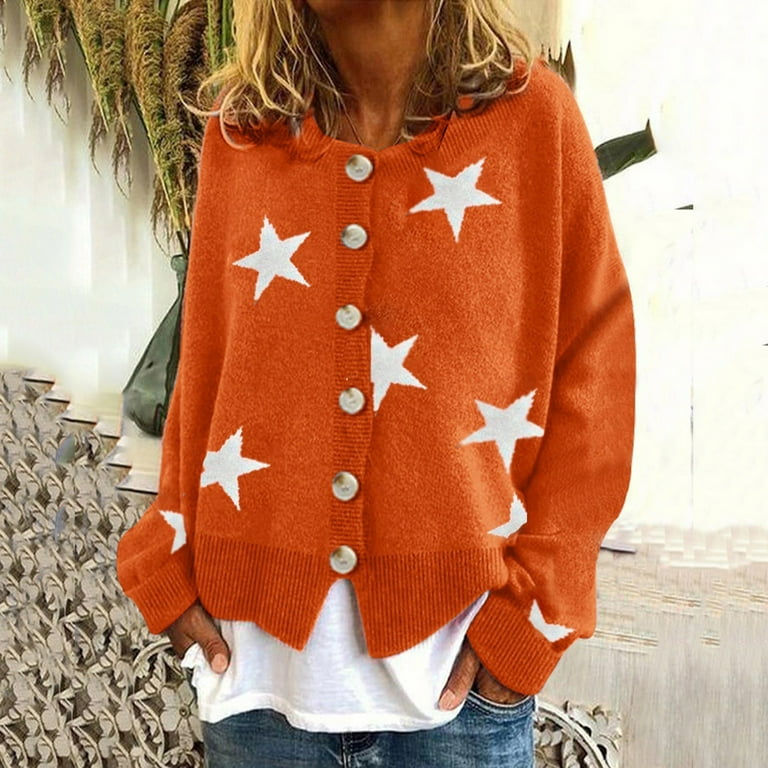 Women Coat Cardigans Star Printing Mesh Cardigan Long Sleeve O Neck Cropped Sweater Long Loose Cardigan Top Bell Sleeve Cardigan Summer Cover up Cardigan Long Sweater Cardigan for Women Walmart