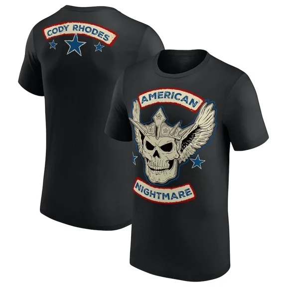 Wwe Cody Rhodes Crowned Skull Biker Cut t-Shirt