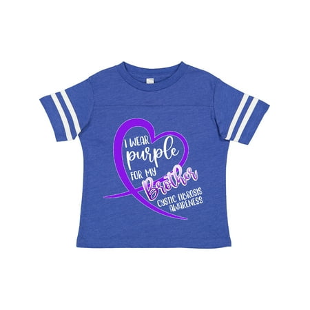 

Inktastic I Wear Purple for My Brother- Cystic Fibrosis Awareness Gift Toddler Boy or Toddler Girl T-Shirt