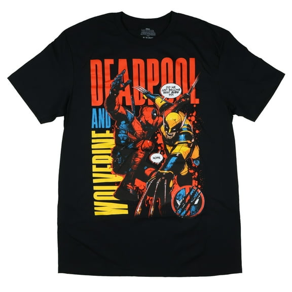 Deadpool, Men's Apparel Graphic Crew Neck T-Shirt, Sizes S-3XL, Friends Nope