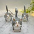 thumbnail image 3 of Miniatura De Gato Talladas A Mano Esculturas De Resina Colgante Estatua De Jardín Adorno Para Interiores Decoraciones De Oficina En Casa Al Aire Libre Regalos De Navidad seitruly HA043419-06, 3 of 6