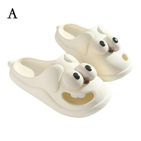 Clerance! Open Dog White 40 Hole Shoes Outdoor Wear Baotou Slippers Women S Home Sandals Home Home Non-Slip Summer Indoor Ladies Summer Sandals