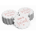 thumbnail image 2 of Inkdotpot 50 Pack Real Rose Gold Foil Paper Tags Love Is Sweet Wedding Favor Hang Tags, 2 of 6