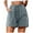 Grey, variant on HOWPAY Women's Shorts Baggy Striped Loose Fit Elastic High Waisted Bottoms Casual Lightweight Summer Workout Cycling Lounge Shorts Black M