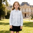 thumbnail image 3 of Mnyotv Boys Girls School Uniform Shirts Long Sleeve Button Down Polo Classic Plaid Shirt for Teens Size 13-14 Y, 3 of 6