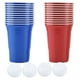 thumbnail image 1 of Juego de Beer Pong, juego para beber Beer Pong, vasos de Beer Pong, 22 vasos, 4 pelotas de ping pong rojas y azules, 1 of 14