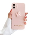 thumbnail image 1 of Funda suave para iPhone con diseño 3D de perrito en rosa dorado, compatible con 11 Pro Max, XS Max, XR y 8 Plus., 1 of 6