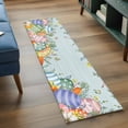 thumbnail image 4 of Easter Eggs Area Rugs Collection 2'x6', Spring Botanical Flowers Eucalyptus Leaf Wood Non Slip Indoor Rectangle Throw Runner Rug Floor Mat Carpet for Living Room Dining Table Bedroom Nursery, 4 of 9