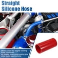 thumbnail image 2 of Unique Bargains 2.5" ID 6" Length 4-Ply Reinforced High Temp Straight Coupler Silicone Reducer Hose Red for Car, 2 of 6