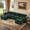 Green-4S2O, variant on Eyisean 140" Boneless Couch with Tufted, U Shaped Sectional Couches For Living Room, 4 Seater Cloud Couch with Ottoman, Retro Velvet Floor Sofa for Bedroom, No Assembly Required