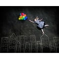 thumbnail image 2 of Sabs, Nj 24x20 White Modern Wood Framed Museum Art Print Titled - Flying on the Rooftops, 2 of 4