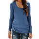 thumbnail image 3 of RKSTN Long Sleeve Shirts for Women Oversized Crewneck Slim Base Layer T Shirt Top Womens Casual Solid Plus Size Round Neck Loose Fits Comfy Cozy Basic Tee Shirt Fall Spring Clothes, 3 of 10