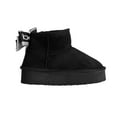 thumbnail image 6 of bebe Girl's Slanted Winter Boots with Bebe Bow, Cozy and Stylish Cold Weather Boots for Kids, Black, 11, 6 of 9