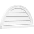 thumbnail image 2 of 26"W  x 13"H Half Round Surface Mount PVC Gable Vent: Functional, w/ 2"W x 2"P Brickmould Sill Frame, 2 of 13