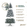 thumbnail image 3 of Árbol de Navidad Escarchado Frondoso Esquimal Pino Navideño con Nieve Artificial (Verde Nevado,  2.2 m), 3 of 6