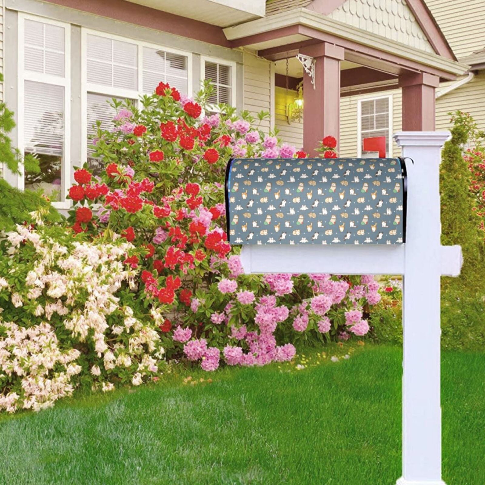 Kdxio Magnetic Mailbox Cover 25.5x21 in Mailbox Cover Outdoor Decoration Holiday Mailbox Covers for Home Garden Yard-25.5x21 in