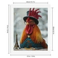 thumbnail image 2 of Paint By Numbers Kit for Adults Beginner - Rooster With Hat Glasses Pocket Watch Eiffel DIY Canvas Painting Kits for Adults, Frameless Paint By Number for Adults for Home Wall Decor 16x20 Inch, 2 of 7