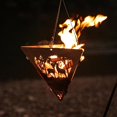 thumbnail image 3 of 1 Set For Triangle Hanging Furnace Bonfire Campfire Pit Camping Wood Stove Stand Frame Fire Rack Stainless Steel Mesh Fire Pit For Outdoor, 3 of 5