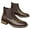 1-Coffee, variant on Mens Cowboy Boots Square Toe Western Chelsea Ankle Booties Slip on Chukka Casual Dress Work Boot Shoes