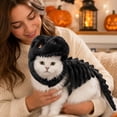 thumbnail image 5 of 3D Plush Dinosaur Skeleton Costume Pet Cloth, Realistic Spinosaurus Fossil Jumpsuit with Padded Spine and Skull Mask, Spooky Halloween Dress-Up & Role Play Outfit, 5 of 5