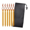 thumbnail image 2 of Paquete de 6 estaca para campaña, y bolsa , para lluvia, actividades al aire libre, toldo, Camping, Amarillo Macarena estacas de carpa de aluminio, 2 of 6
