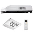 thumbnail image 1 of KFFKFF RV Air Conditioner, 15000 BTU RV AC Unit, 120V Ducted Rooftop Air Conditioner with Heat Pump & Cooling, Variable Speed Easy Install Quiet AC Unit, White, 1 of 9