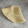 thumbnail image 6 of Women's Floppy Straw Sun Hat - Foldable Packable Wide Brim Beach Hat - Handmade Crochet Bucket Hat for Summer Vacation, Travel Sun Protection & Breathable Design, 6 of 7