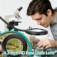 thumbnail image 5 of Soldering Helping Hands, 10X Magnifying Glass with light and Stand PCB Holder, Soldering Station Third Hand Tools Magnifier with Thickening Alligator Clip Large Magnetic Base for Repair Hobby Crafts, 5 of 8