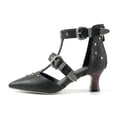 thumbnail image 2 of SACFOF Women's Buckled Heeled Shoes Block Heel Pumps Pointed Toe Heels Comfortable Closed Toe Dress Wedding Shoes, 2 of 6