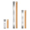thumbnail image 1 of Cork Back Metal Rulers, Stainless Steel Cork Backing Rulers Precise Skid  Hanging Hole 3pcs  For Offices For Classrooms, 1 of 8