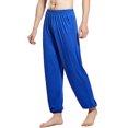 thumbnail image 4 of Luxalzxs Mens Pajama Pants Cotton Soft Lightweight Lounge Pants Cozy Sleepwear Elastic Waist Pj Bottoms 4-Way Stretch & Wicking Sleep Pants, 4 of 8