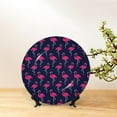 thumbnail image 6 of Salouo Cute Flamingo Pattern Bone China Decorative Plate,Holiday Decor Decorative Ceramic Plates with Stand Elegant Home DéCor for Hallway/Living Room/Bedroom-6in, 6 of 6