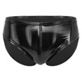 thumbnail image 3 of Pantalones cortos de charol Wetlook para hombre, calzoncillos tipo bóxer con bolsa para bulto, pantalones cortos de látex para Fiesta EN LA Piscina, ropa para discoteca, pantalones cortos ajustados, 3 of 5