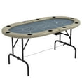 thumbnail image 3 of 70" Foldable Poker Table 10 Player Blackjack Game Table, Blue, 3 of 11