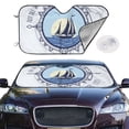 thumbnail image 2 of Balery Not All Who Wander Are Lost2 Windshield Sun Shade, Car Front Window Sunshade Cover ,Automotive Interior Portected Blocks Uv Rays For Car Pickup Truck Suv Accessories- Small, 2 of 7
