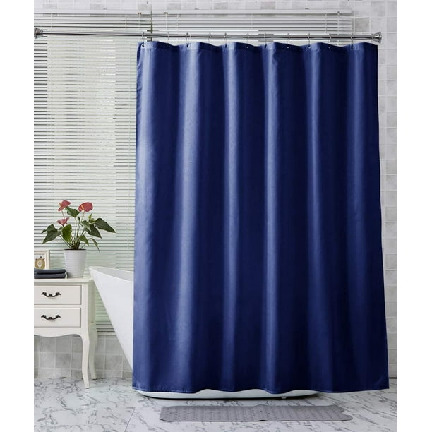 Fabric Shower Curtain Liner Navy Blue, Navy Blue Fabric Shower Curtain Liner