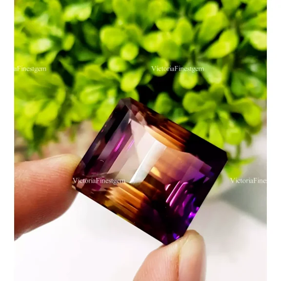 Loose Gemstone Certified 80 Ct Natural Multi Color Ametrine Fancy Shape