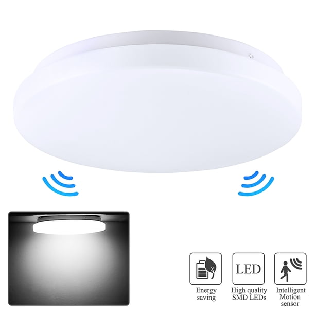 Luz De Techo Led Redonda De 12W Y 220V Con Sensor De Movimiento Para Sala De Estar, Cocina, Restaurante, Pasillo, Escaleras, Balcón, Lámparas De Techo De Fondo Plano Monstrate HA012831-00
