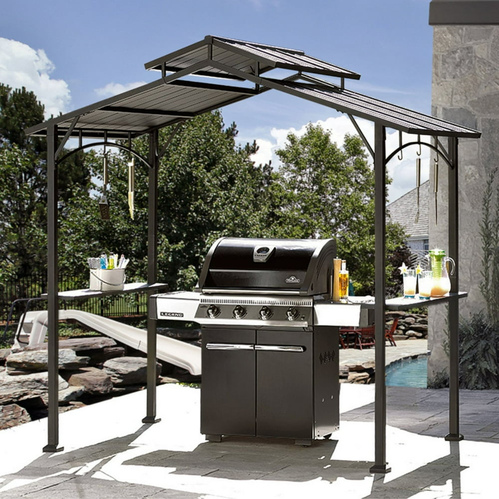 Sunjoy 8 x 5 ft. Keane Hard Top Grill Gazebo