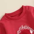 thumbnail image 3 of Toddler Baby Girl Boy Christmas Outfit Santa Embroidery Sweatshirt Long Sleeve Sweater Shirt Pullover Top Fall Winter Holiday Clothes, 3 of 8