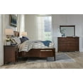 thumbnail image 4 of Bowery Hill Transitional Solid Wood Queen Panel Storage Bed in Cherry Brown, 4 of 9