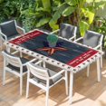 thumbnail image 2 of 4th of July Table Cloths for 3 Foot Rectangle Tables, Country Texas Star Flag Red Blue Wooden Grain Patio Waterproof Elastic Fitted Tablecloths, Washable Rectangular Table Cover for Camping, 2 of 8