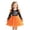 Orange, variant on Little Toddler Dress Long-sleeve Fun Print All Over Print Comfortable Lightweight Trendy Mesh Tulle for Halloween Dress Set