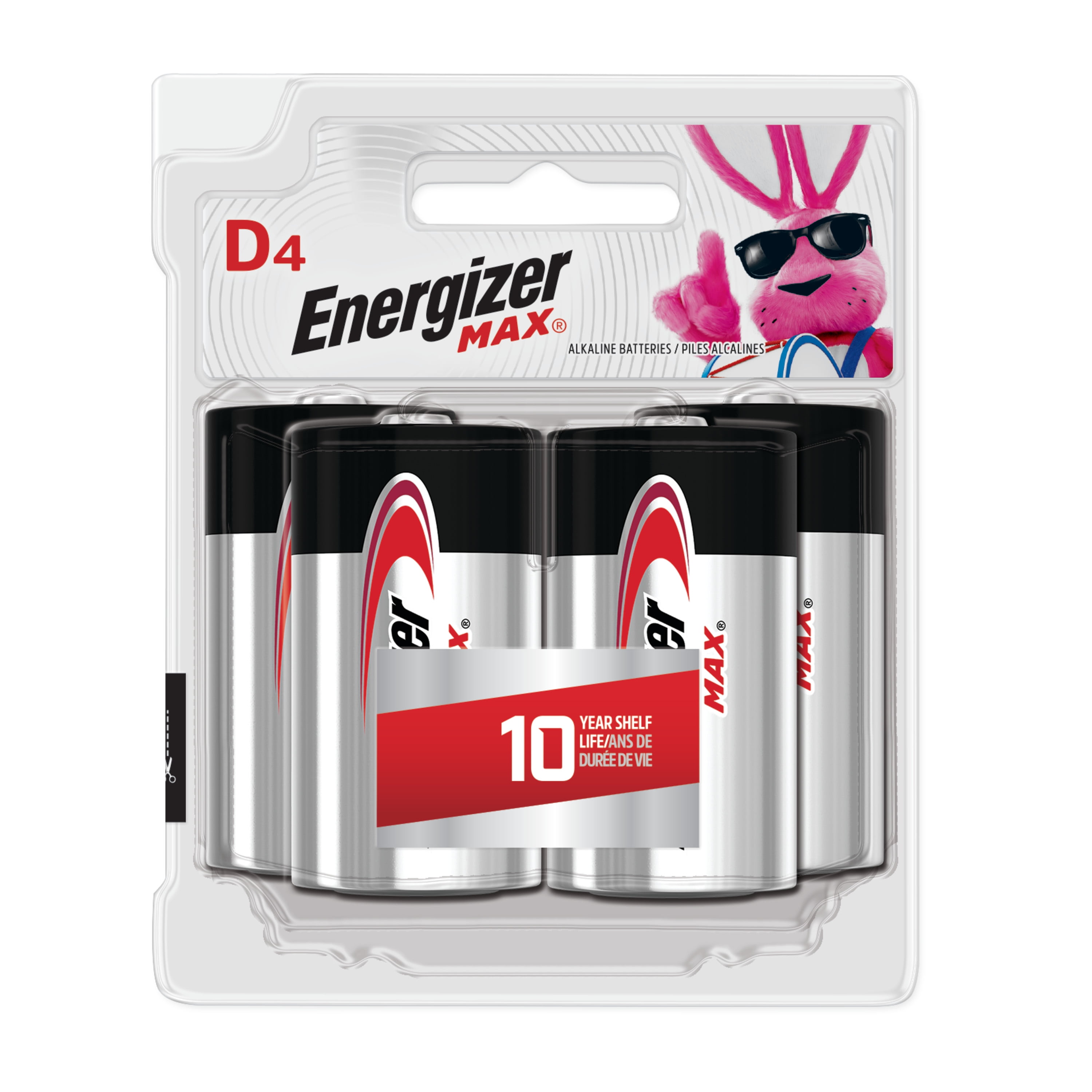 Energizer MAX D Batteries 4 Pack D Cell Alkaline Batteries