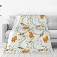 thumbnail image 3 of Duck Blanket for Kids Adults Floral Blanket Gifts 60" x 50" Flannel Cute Ducks and DucklingsThrow Blanket for Bed Living Room Sofa Couch Soft Warm Lightweight Cozy Duck Decor, 3 of 6